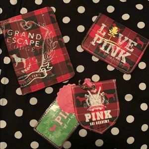 Buffalo Plaid passport holder, luggage tag, pouch